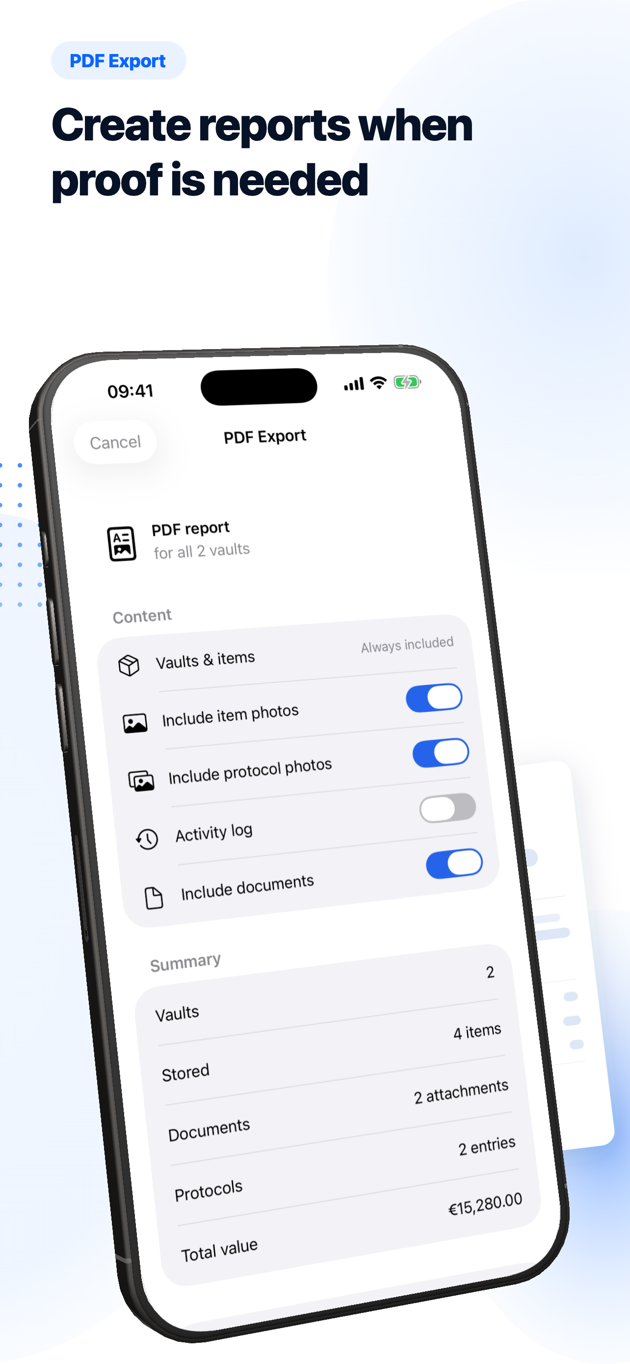 Export detailed PDF reports
